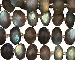 Labradorite Faceted Rondelle 11mm