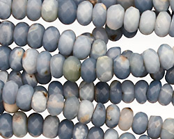Owyhee Blue Opal Faceted Rondelle 6-7mm