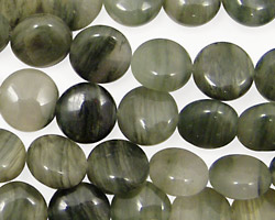 Green Line Quartz Puff Coin 10mm