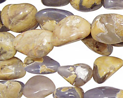 Chalcedony with Beige Tumbled Nugget 13x13-22x15mm