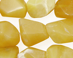 Yellow Opal Faceted Nuggets 11-18 x 8-14