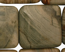 Silver Creek Jasper Puff Square 30mm