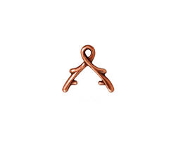 TierraCast Antique Copper (plated) Vine Pinch Bail 13x12mm