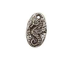 Green Girl Pewter Seahorse Dangle 12x22mm