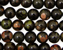 Black Leopardskin Jasper Round 8mm