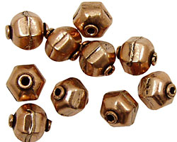 Copper Puff Hexagon 9x9mm