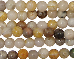 Bamboo Leaf Agate Round 6mm