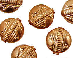 Copper Coin with Paisley 17mm