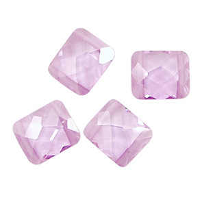 Lilac Faceted Pillow (2 hole) 10x12mm