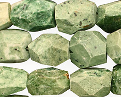 Green African Opal Faceted Nugget 12-19x11-15mm