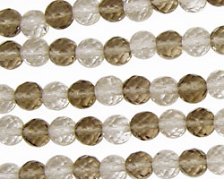 Multi Stone (Smoky & Rock) Faceted Round 6mm