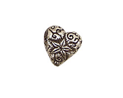 Green Girl Pewter Shining Heart 15mm