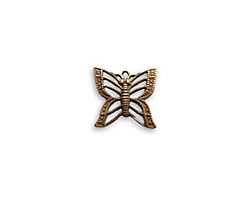 Vintaj Natural Brass Filigree Butterfly Charm 14x13mm