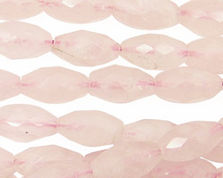 Rose Quartz Faceted Rice 15x8mm