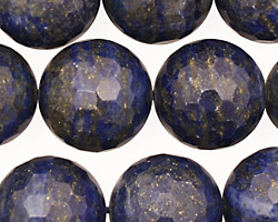 Lapis Faceted Round 18mm