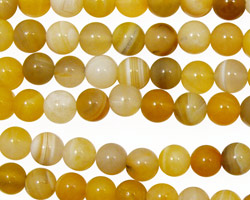 Yellow Botswana Agate Round 6mm
