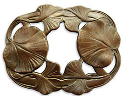 Vintaj Natural Brass Maidenhair Leaves Pendant 68x53mm