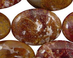 Agua Nueva Agate Flat Oval 30x20-22mm