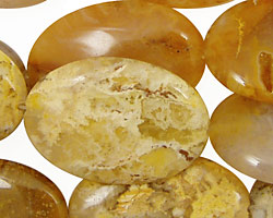 Idaho Plume Agate Flat Oval 30x20mm