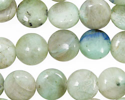 Chrysocolla Quartz Puff Coin 12mm
