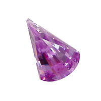 Lilac Faceted Fan 12x18mm