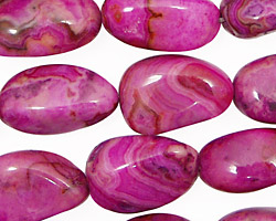 Ruby Crazy Lace Agate Tumbled Nugget 15-22x10-15mm