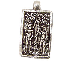 Green Girl Pewter Adam and Eve 20x35mm
