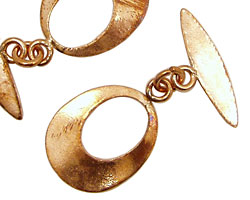 Copper Modern Oval Drop Toggle Clasp with 24x19mm, 24mm Bar