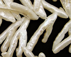 Pearly White Biwa Wishbone 13-16x30-35mm