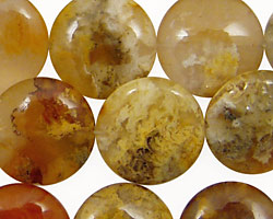 Idaho Plume Agate Puff Coin 18mm