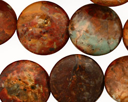 African Rainbow Agate Puff Coin 20mm