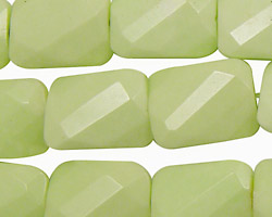 Lemon Chrysoprase Faceted Twisted Pillow 18x13mm