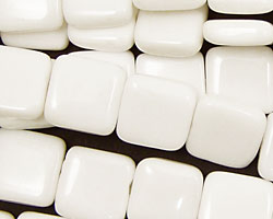 White Agate Puff Square 12mm