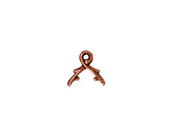 TierraCast Antique Copper (plated) Vine Pinch Bail 10x9mm