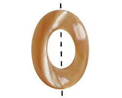 Mother of Pearl Oval Drilled Donut 30x22mm