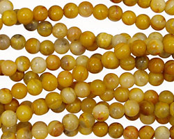 Crazy Lace Agate (yellow) Round 4mm