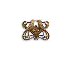 Vintaj Natural Brass Love Birds Connector 19x14mm