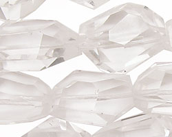 Rock Crystal Faceted Nugget 20-30x15-21mm
