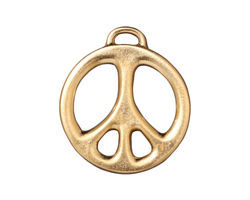 TierraCast Gold (plated) Peace Pendant 24x27mm