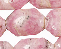 Rhodochrosite (soft pink) Faceted Flat Slab 30-33x20-23mm