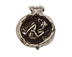 Green Girl Pewter Pomegranate Fairy 27x25mm