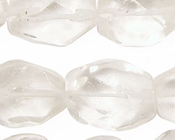 Rock Crystal Tumbled Faceted Nugget 20x15-25x18mm