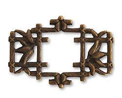 Vintaj Natural Brass Asian Frame 40x27mm