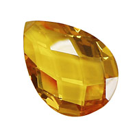 Sunshine Faceted Flat Teardrop 22x30mm