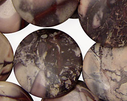 Porcelain Jasper Puff Coin 25mm