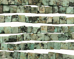 African Turquoise Cube 4mm