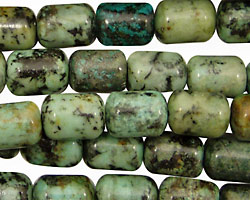 African Turquoise Barrel 10x8mm