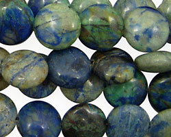 China Chrysocolla Puff Coin 12mm