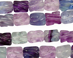 Rainbow Fluorite Carved Barrel 9-10x6-7mm
