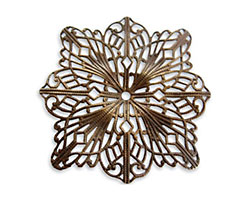 Vintaj Natural Brass Princess Cut Filigree 49mm